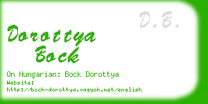 dorottya bock business card